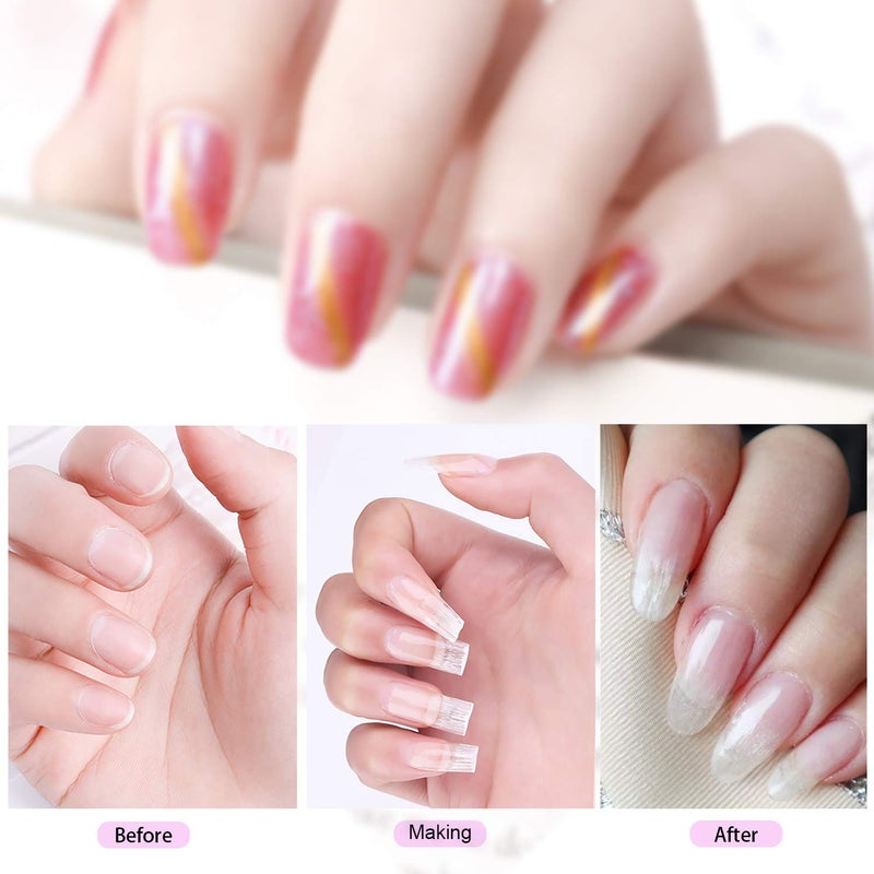 MWOOT 100 Pieces Fiberglass Nail Extension Silk,Nails Tips Quick Extension Fiberglass Fiber Silk False Nails Tips Salon Tool Accessories For UV Gel Nails Art - Image 2